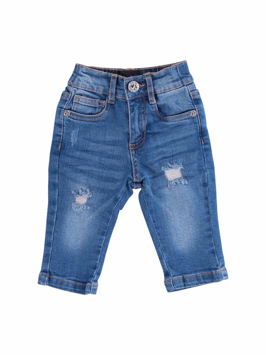 Jeans John Richmond blu con stampa logo posteriore RIP25065JE DENIM BLUE John Richmond 