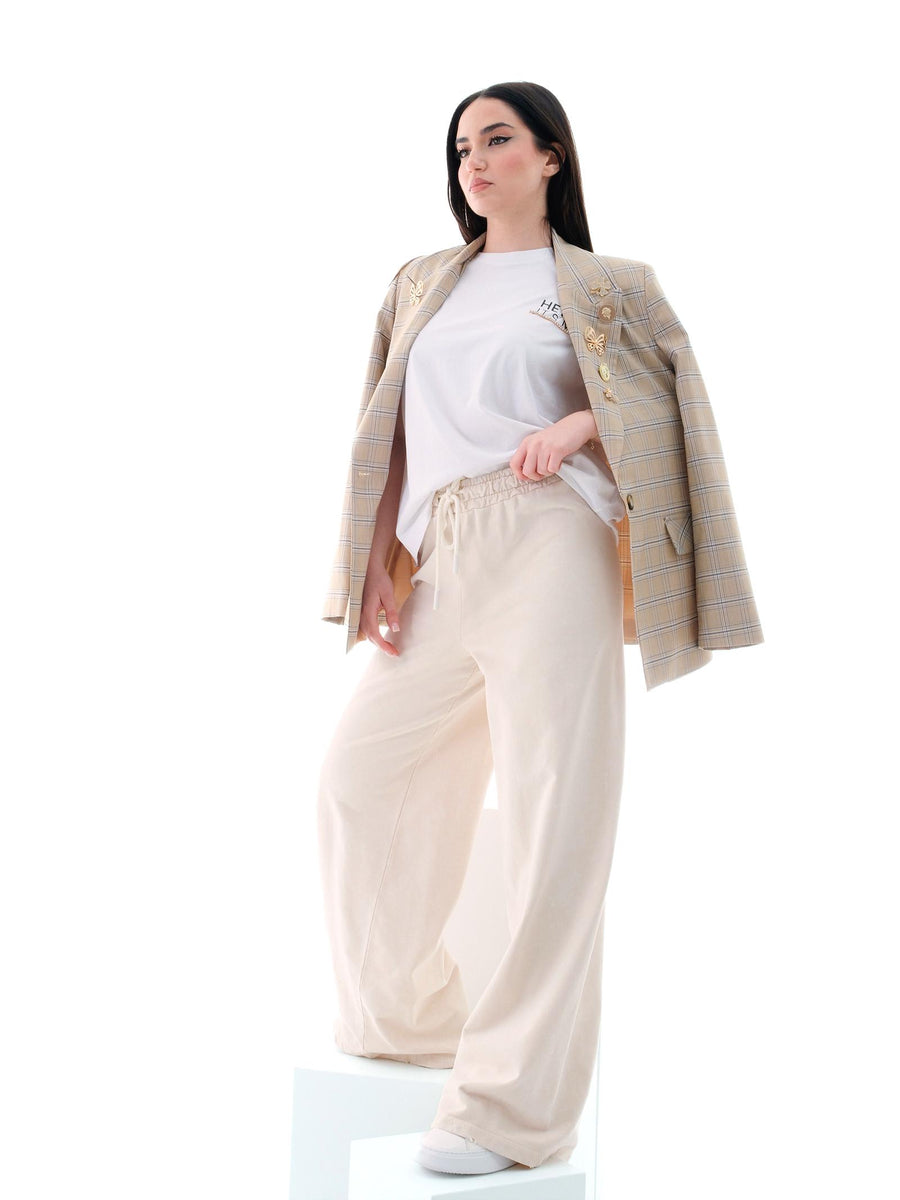 Pantalone Vicolo burro a cavallo basso TD0248 BURRO Vicolo 