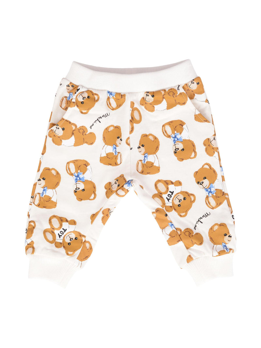 Pantalone tuta bianco con teddy all over MPP03NLCB26 82576 Moschino 
