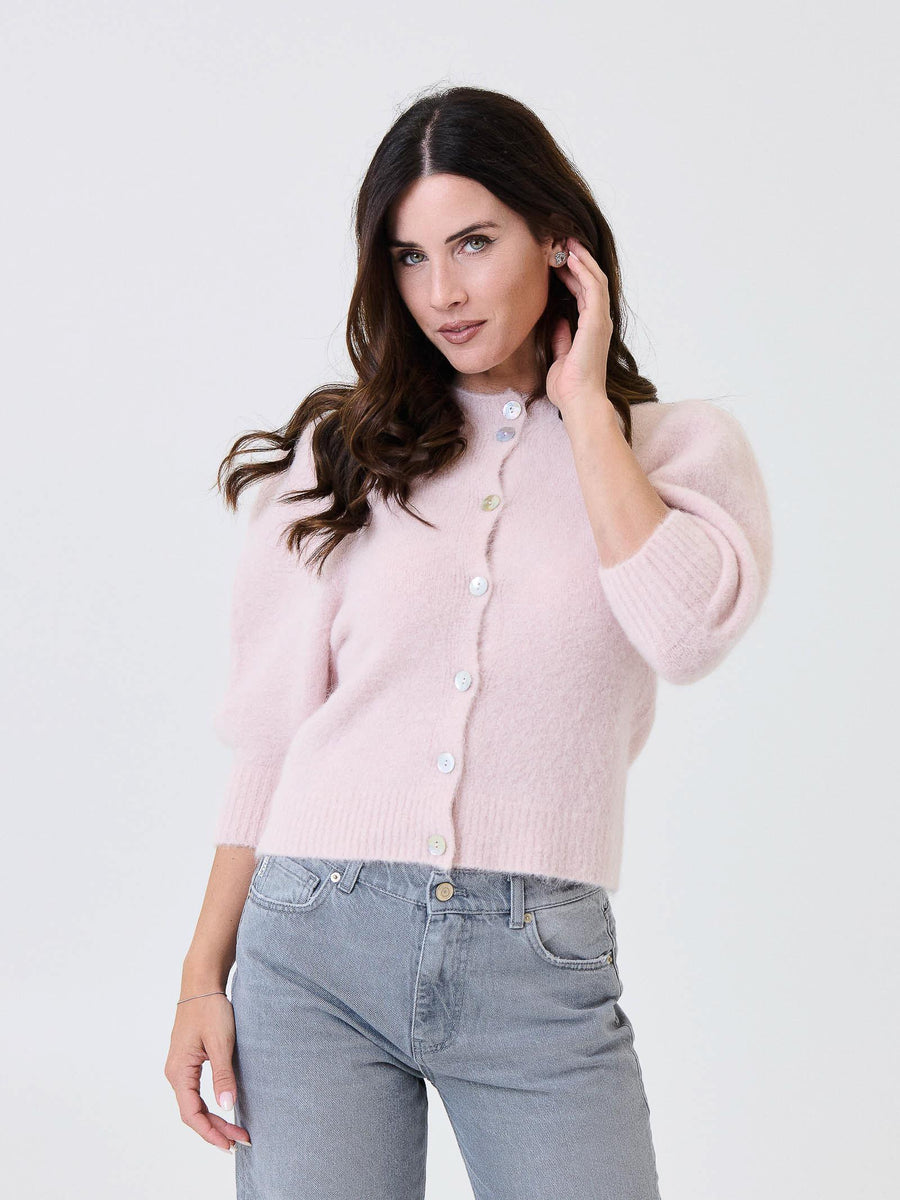 Cardigan Kontatto rosa con maniche a palloncino 3M0873C ROSA kontatto 