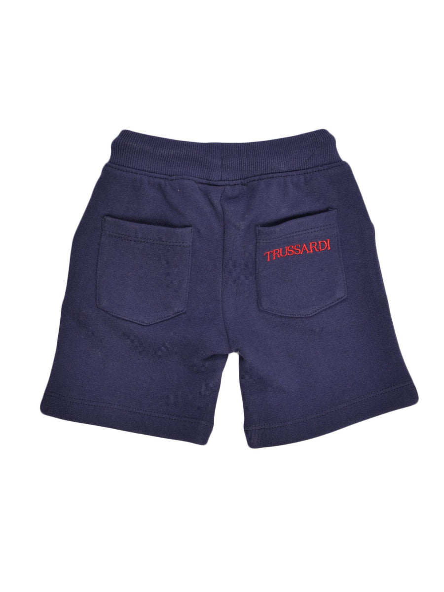 Shorts blu con ricamo rosso TIP22003BELS BLU Trussardi 