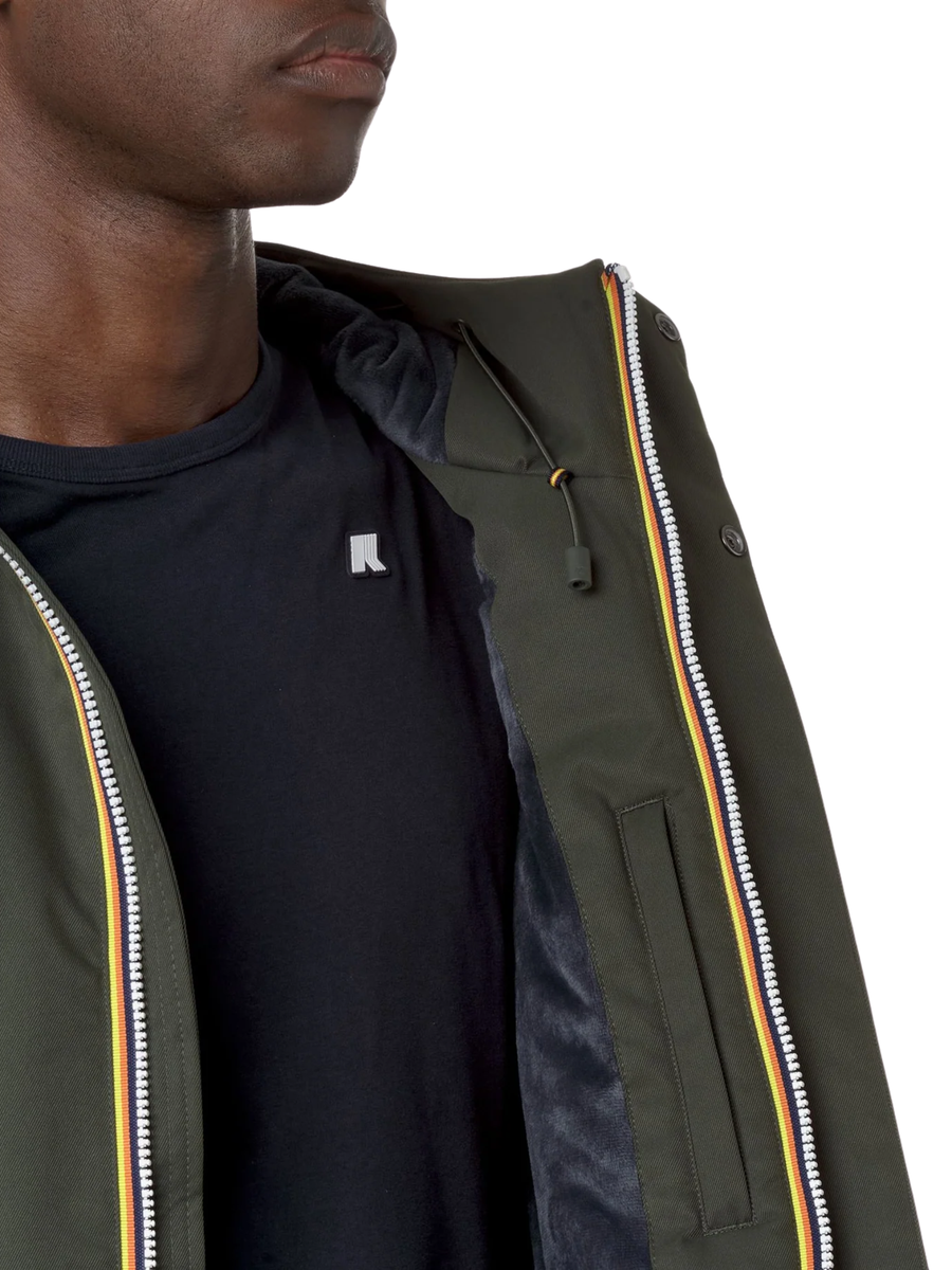 Giubbino "Jacko Twill Marmotta" K-Way verde K8133DW AL7 K-WAY 