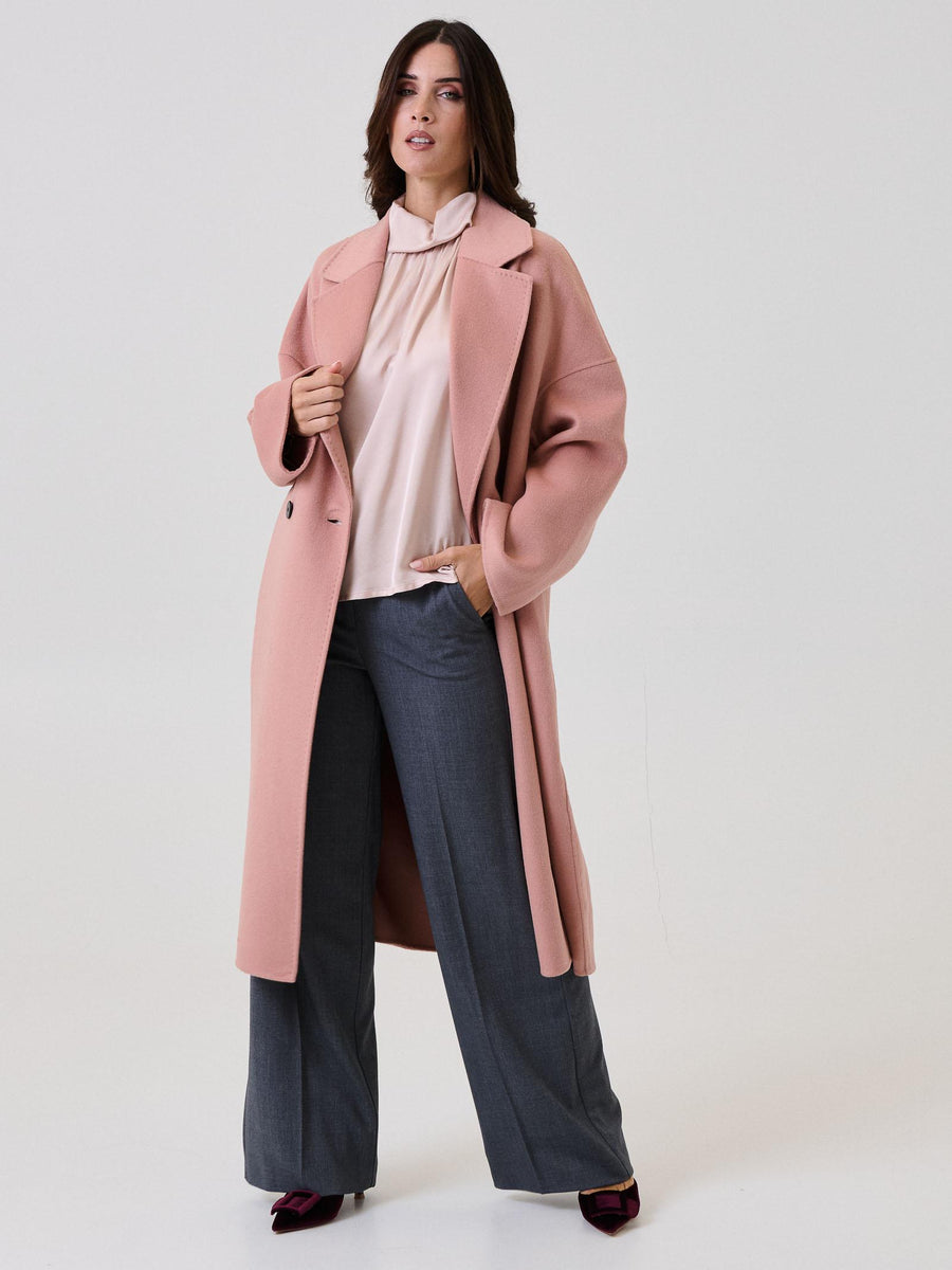 Cappotto lungo Vicolo rosa doppiopetto TF0003 FU39 Vicolo 