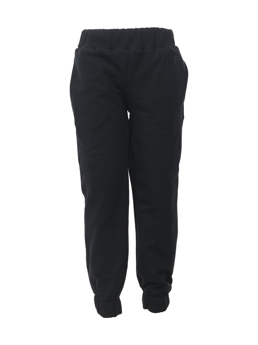 Pantalone tuta nero con brillantini PF0349 BLK kontatto kids 