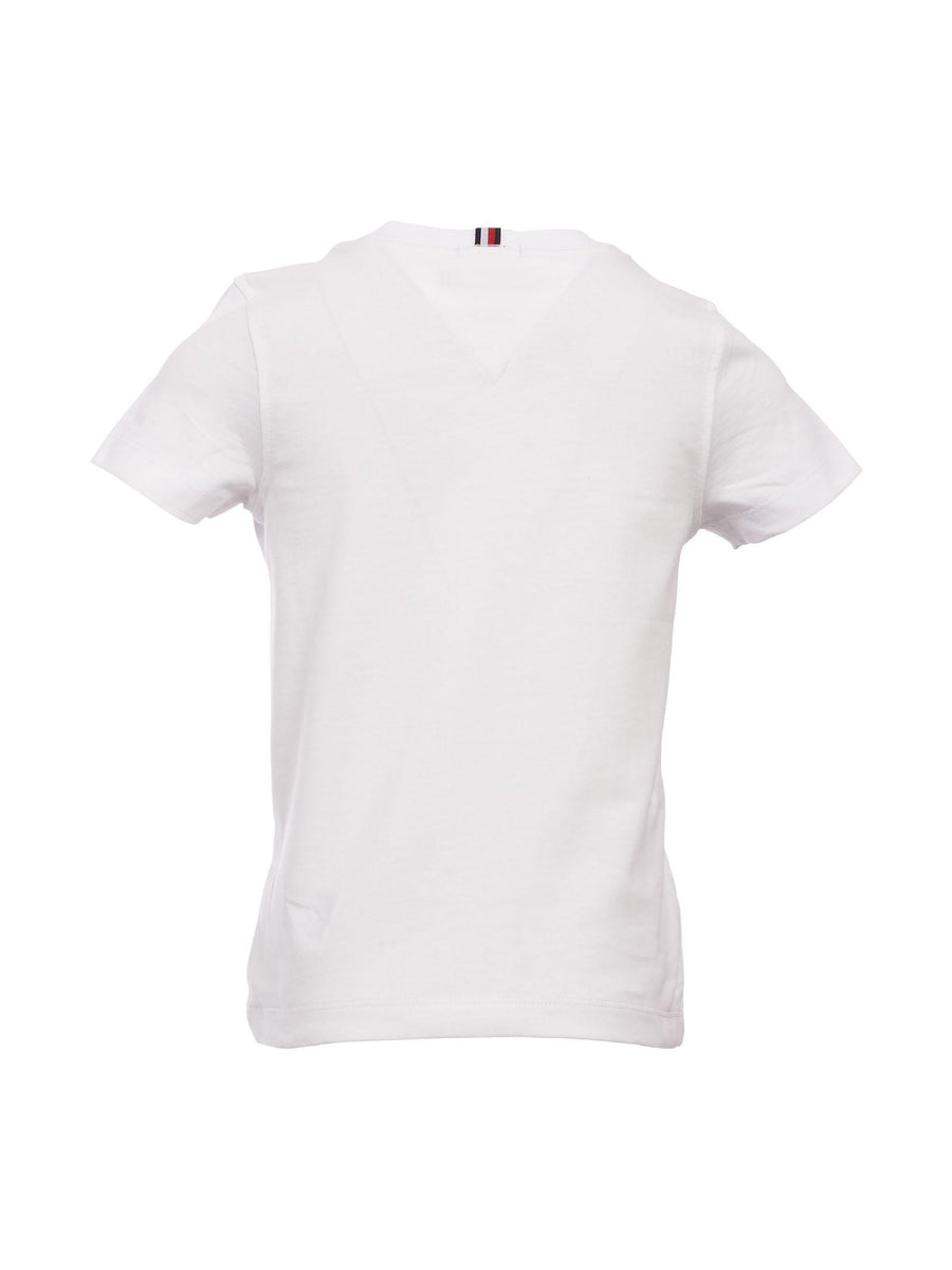 T-shirt blu con banda iconica frontale KB0KB06532 C87 Tommy Hilfiger 