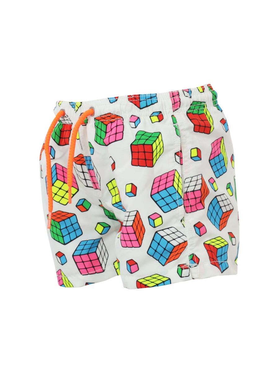 Costume bermuda bianco stampa game JEA0001 00063D MC2 SAINT BARTH 