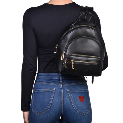 Zaino Love Moschino nero con charm LOVE dorati JC4344PP0NKA 0000 Love Moschino 
