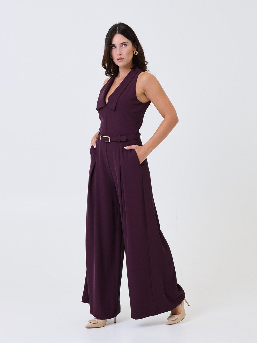 Jumpsuit Imperial prugna con fibbia dorata Y557KHXC PRUGNA Imperial 