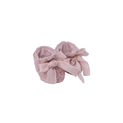 Scarpe da culla Marlù rosa cipria effetto peluche IN17STC C033 Marlù 