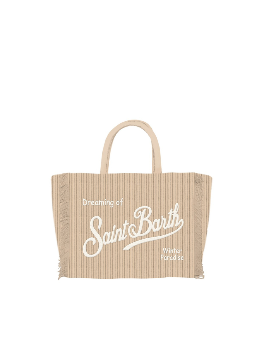 Borsa Vanity mini "18 emb" Saint Barth beige a costine VAMI025 00296I MC2 SAINT BARTH 
