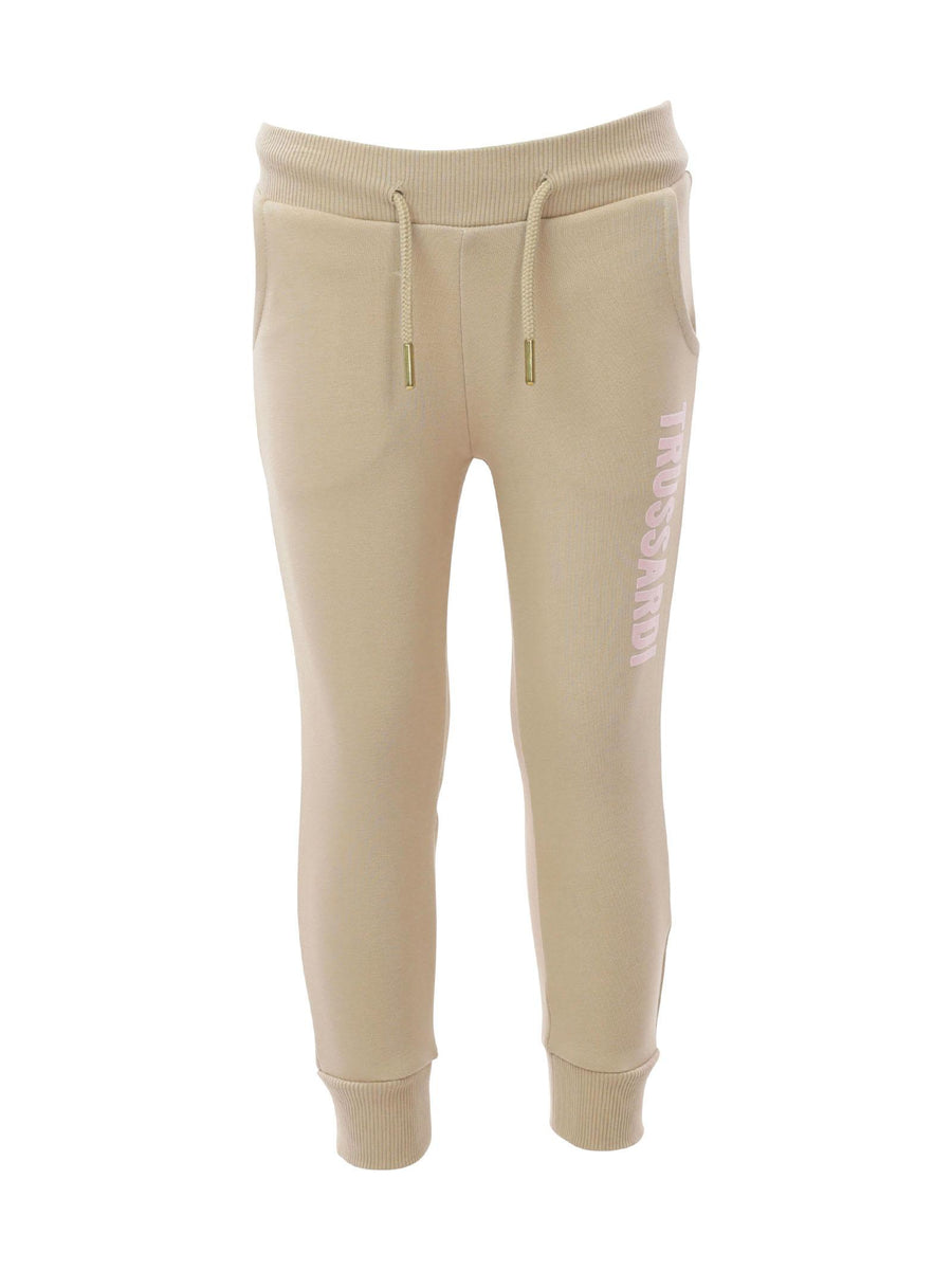 Tuta completa beige e scritta in velluto rosa TGA22035CF BEI Trussardi 