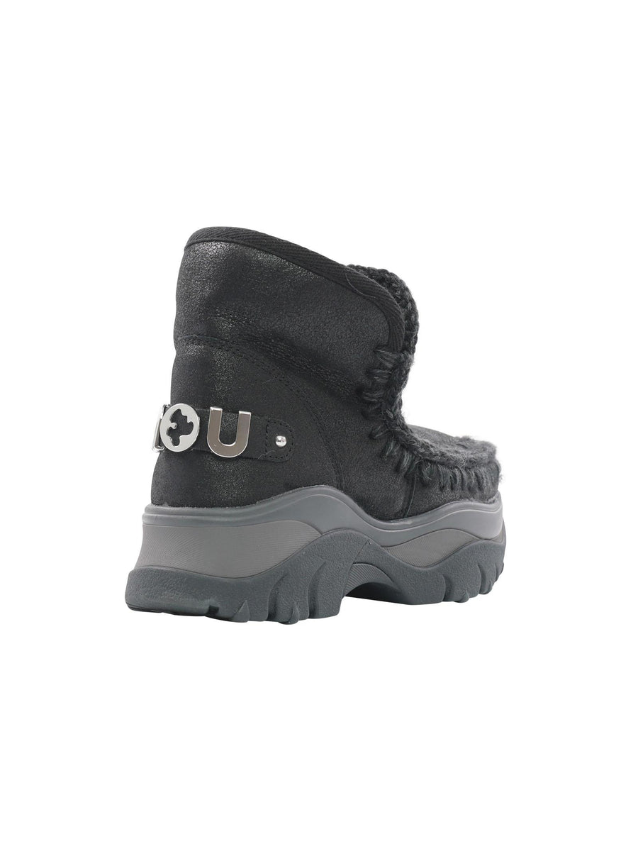 Mou Chunky Eskimo sneaker nera big logo FW311000B CBKG Mou 