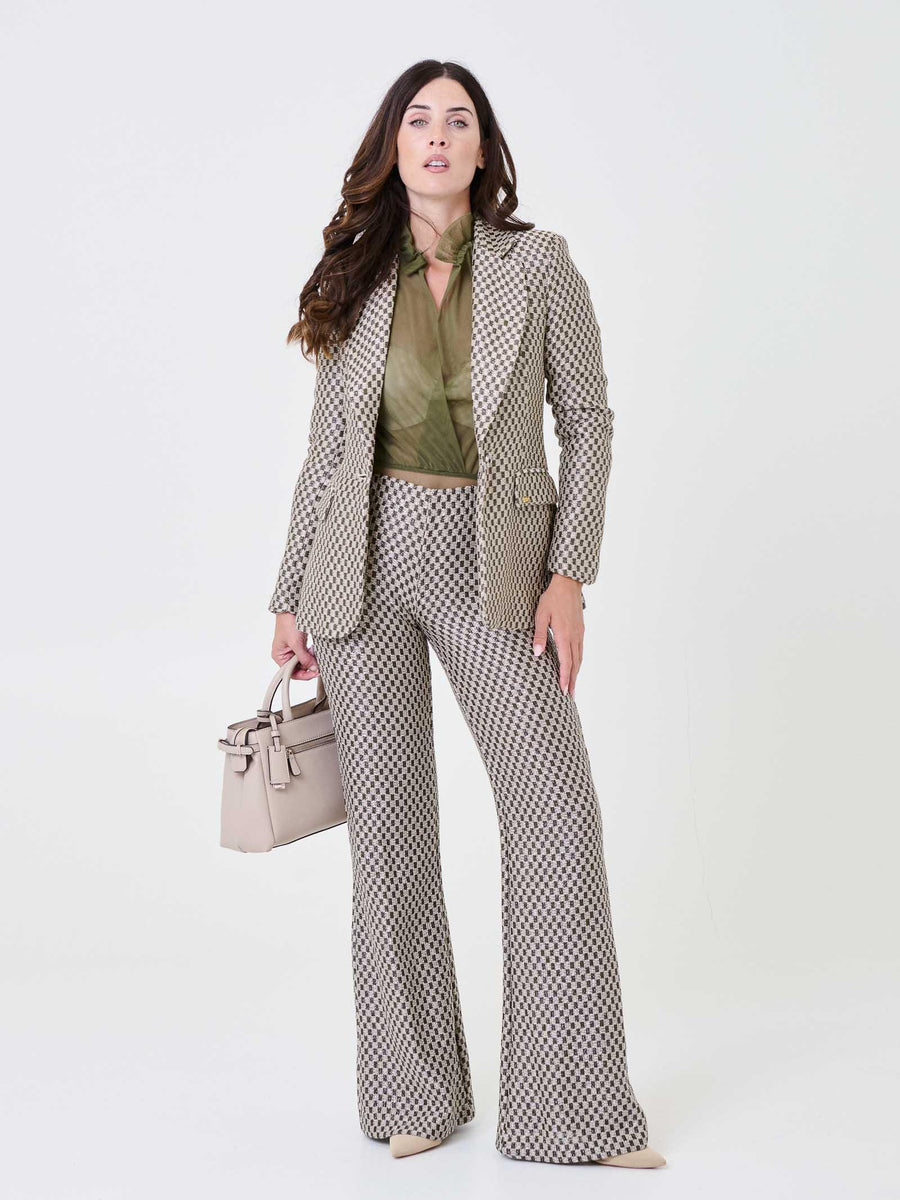 Body trasparente Pho Firenze verde oliva con maniche a sbuffo 4324071 OLIVA PHO FIRENZE 