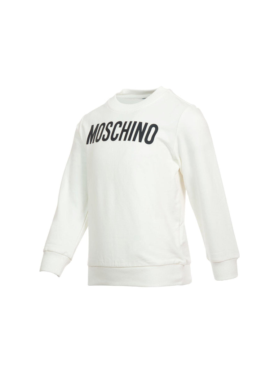 Felpa Moschino bianca con logo lettering HUF09I 10063 Moschino 
