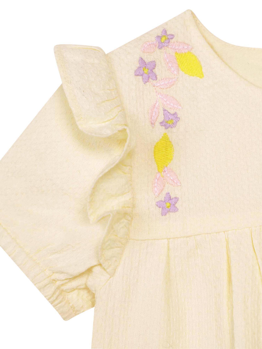 Camicia gialla in piquet con ricamo Y05225 GIALLO Carrement Beau 