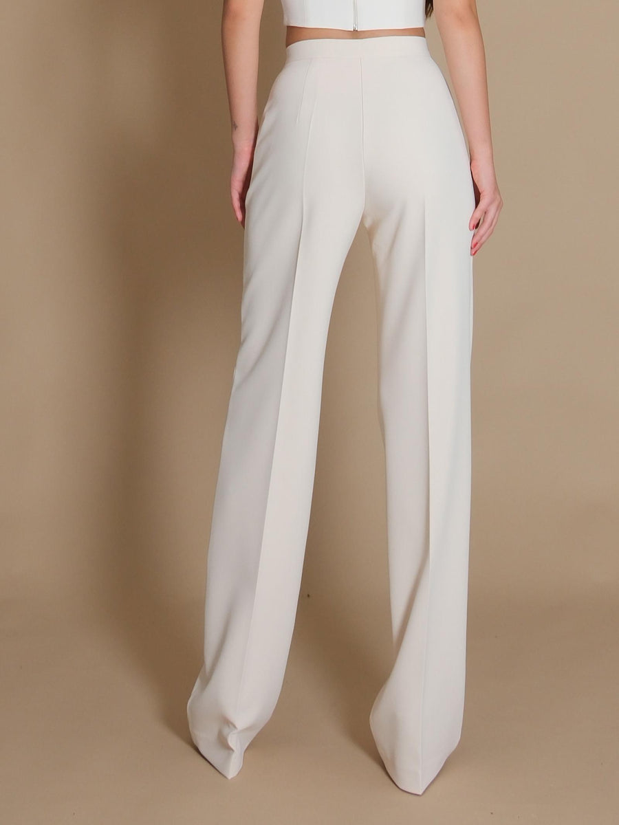 Pantalone Silence Limited a zampa bianco SD2012BCREPE MILK Silence Limited 