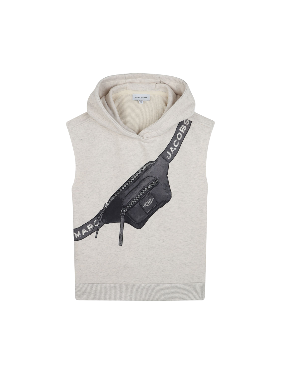 Felpa smanicata con cappuccio Marc Jacobs grigia W60427 C23 Marc Jacobs 