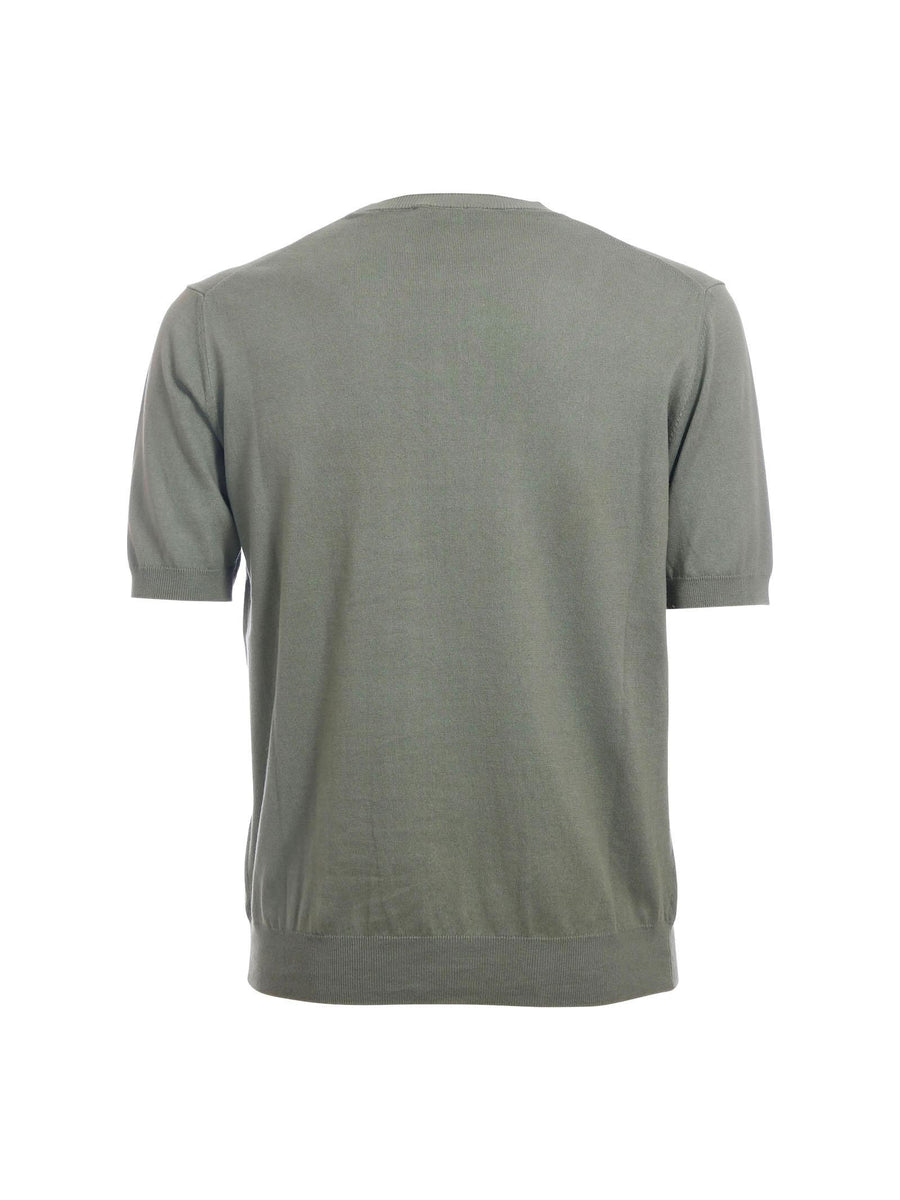 Maglia Portofino verde militare con profili a coste 5001 440 Portofino 