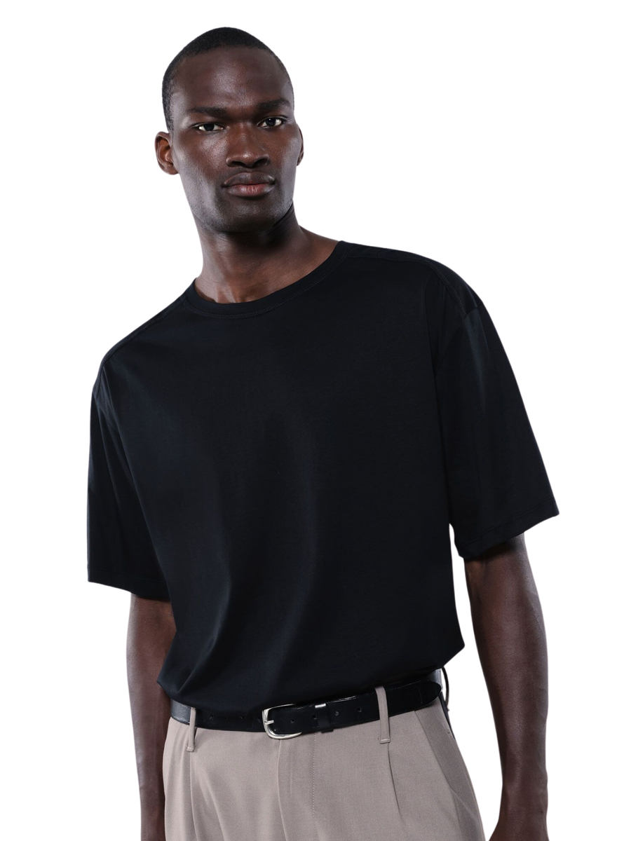 T-Shirt Imperial nera ampia a maniche corte TU82IAK NERO Imperial 