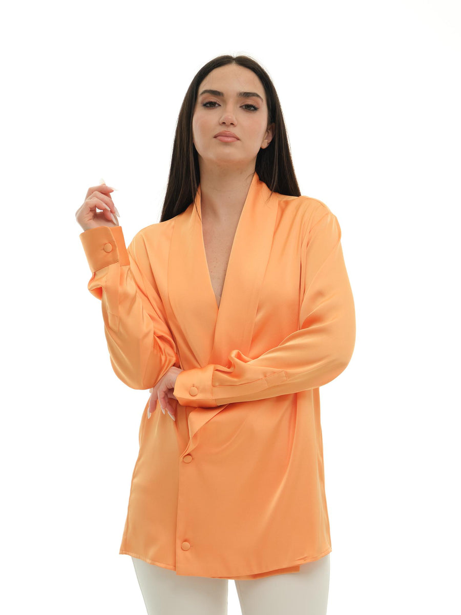 Camicia "double shawl" Silence Limited arancione CA7004 APRICOT Silence Limited 