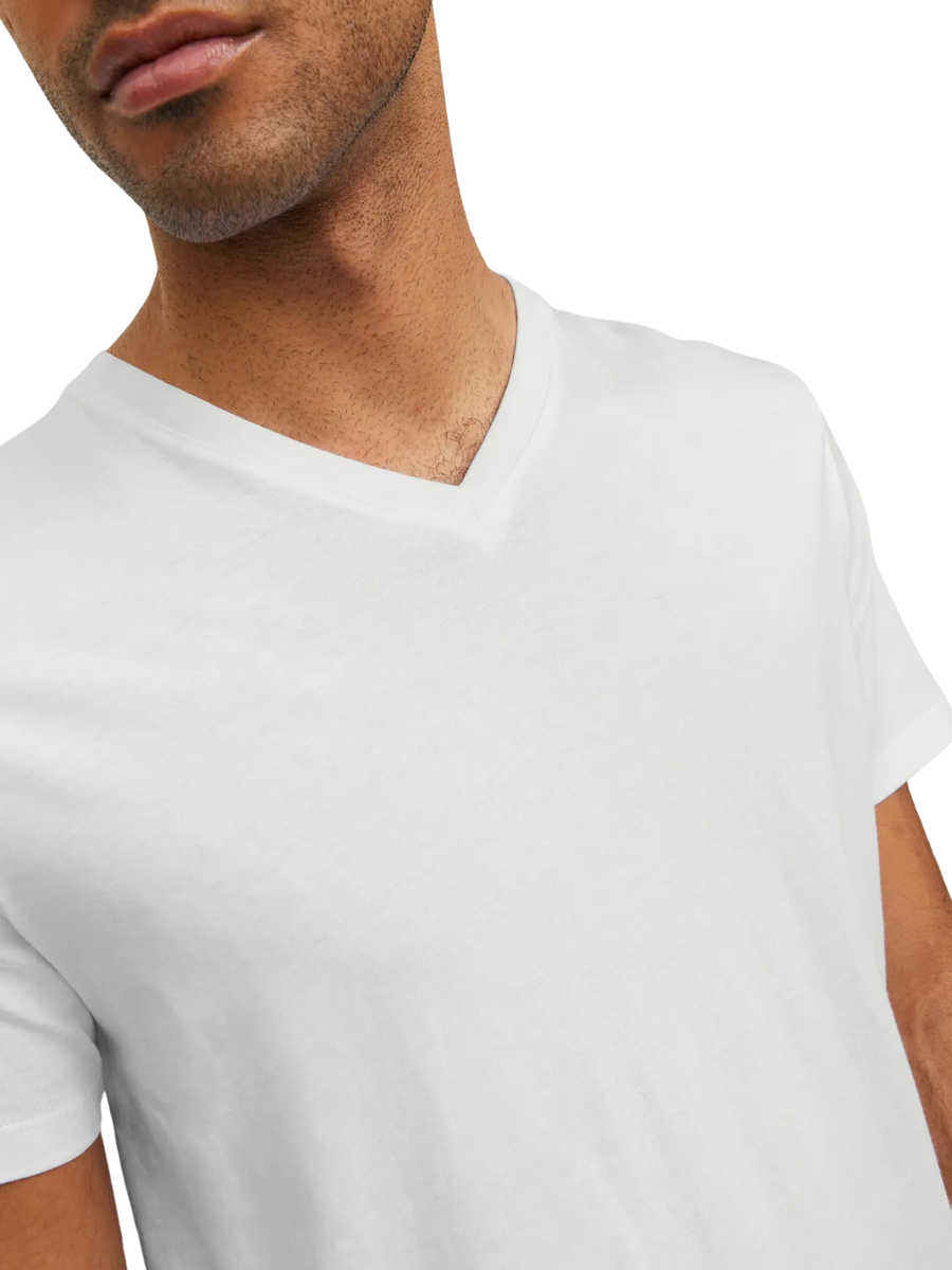T-Shirt  a mezze maniche Jack & Jones bianca 12156102 White Jack & Jones 
