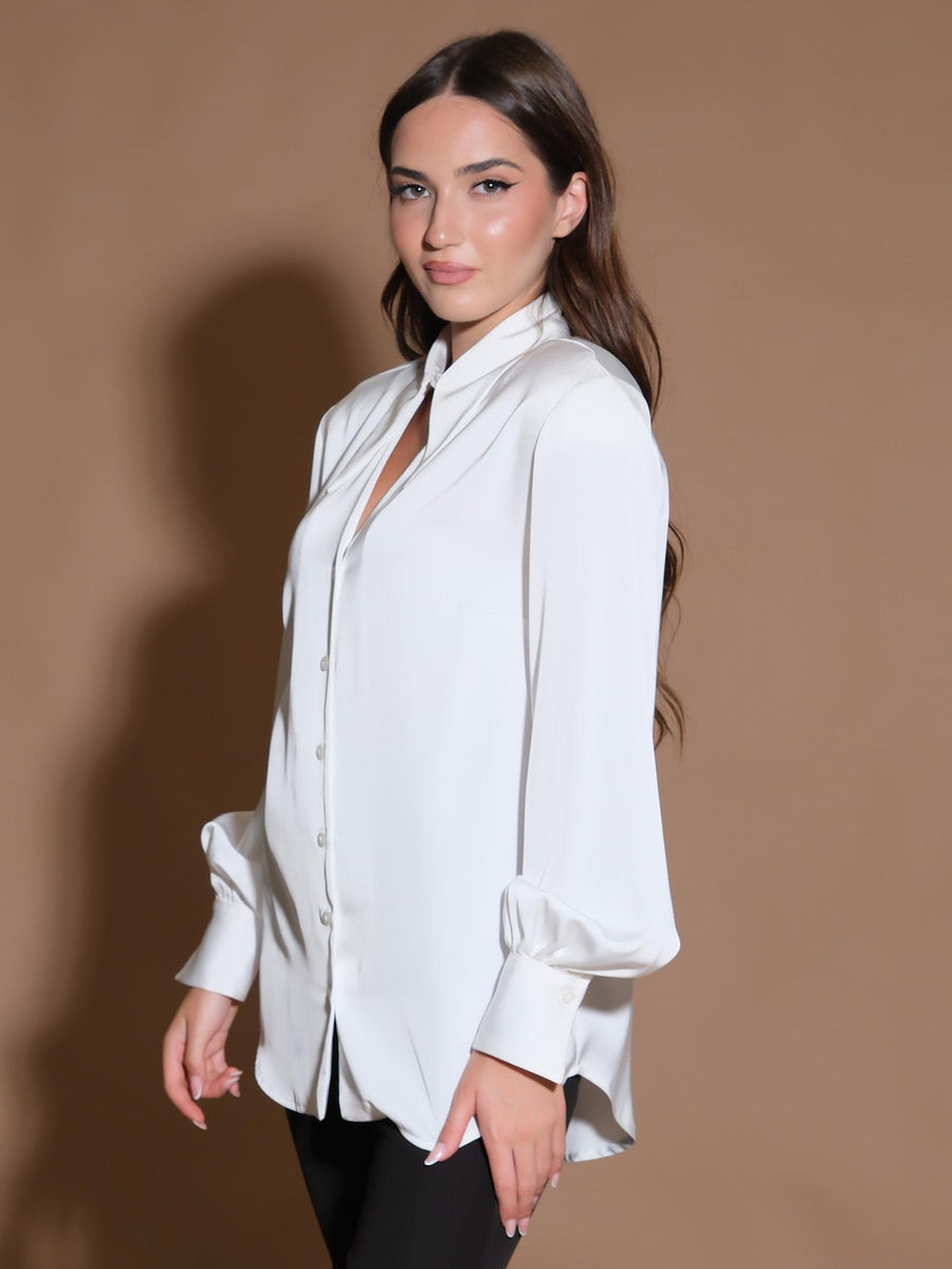 Camicia ballon bianca CA731 BIANCO Silence Limited 
