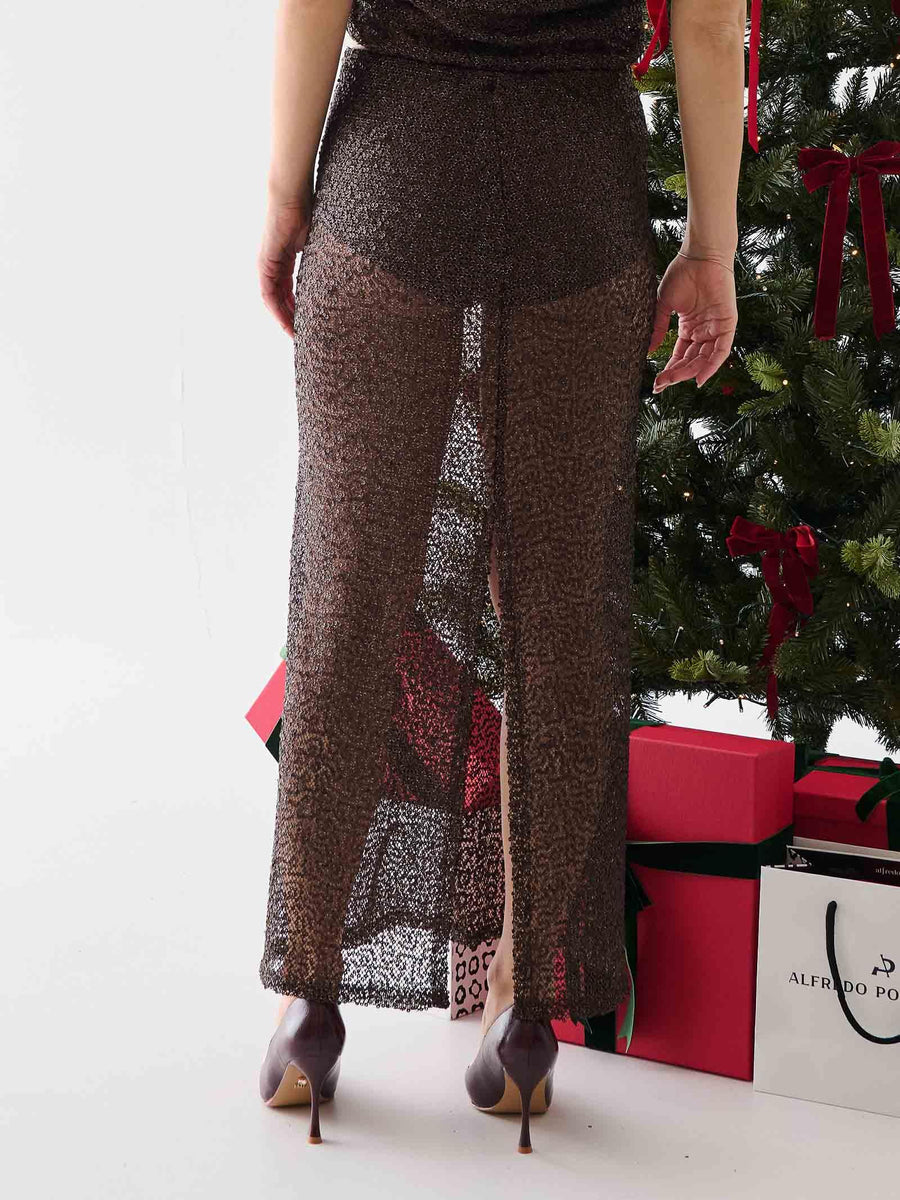 Gonna Haveone moro in paillettes e coulotte GGEP123 MORO Haveone 