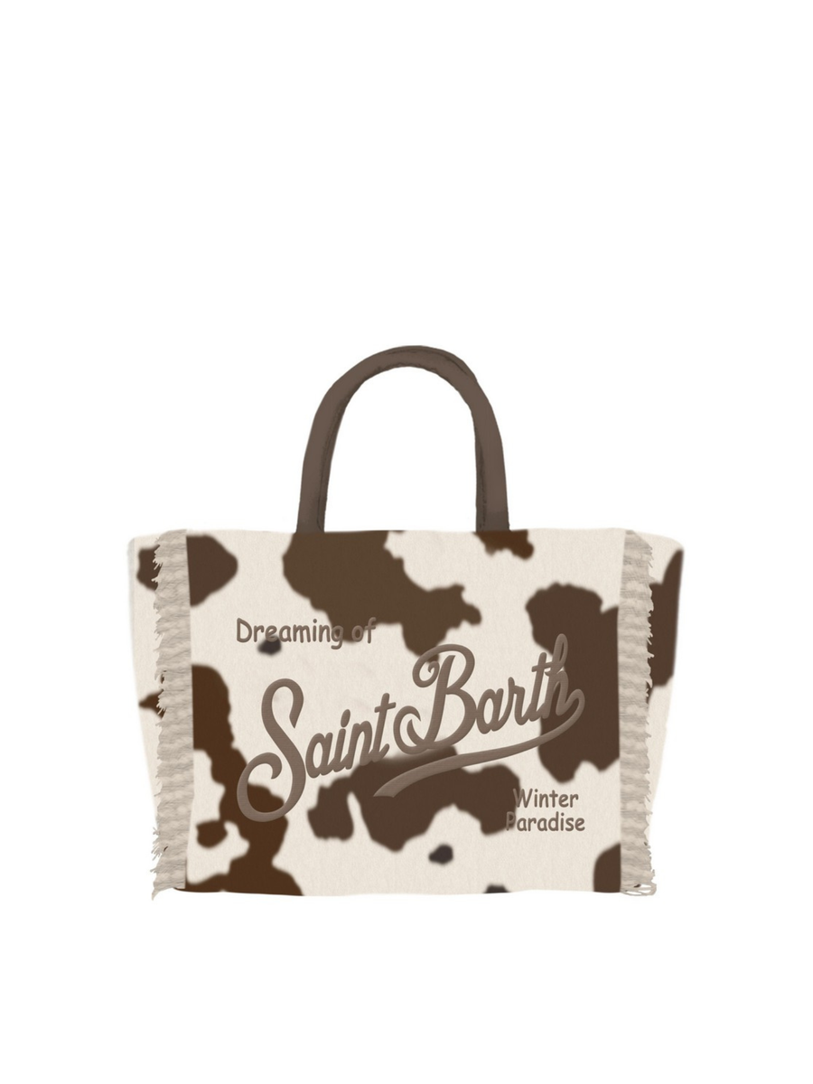 Borsa Colette Saint Barth bianca fantasia mucca COL0037 01434I MC2 SAINT BARTH 