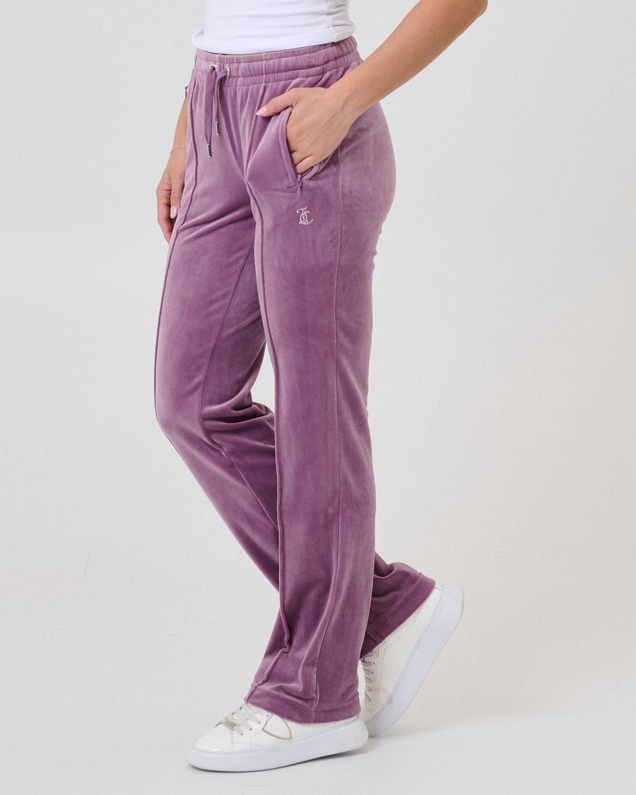 Pantalone in velluto Juicy Couture viola in velluto con strass VIJH70699WPF PG4 Juicy Couture 