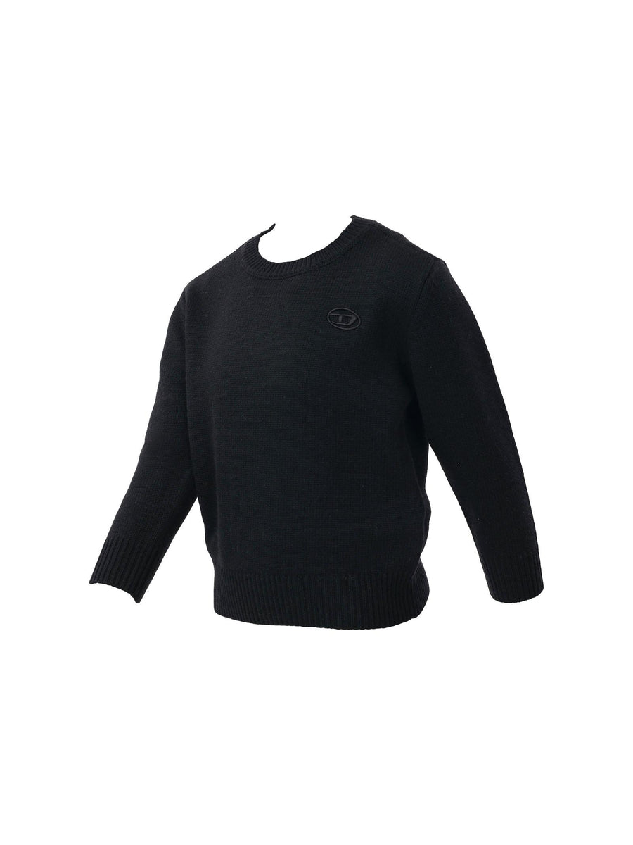Pullover nero con ricamo logo J01550KYAV8 K900 Diesel 