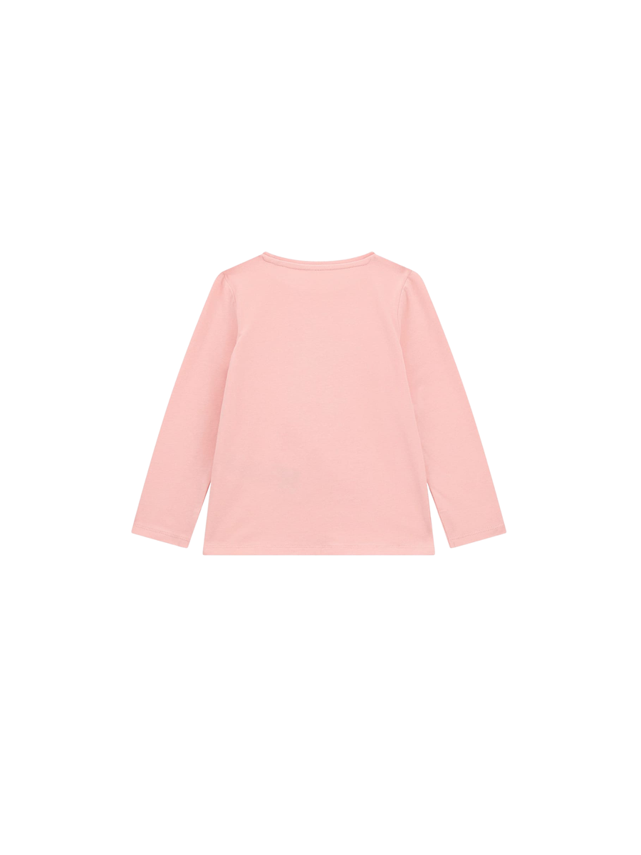 T-Shirt a maniche lunghe Guess rosa con logo glitterato K4RI30K6YW1 G6V9 Guess 