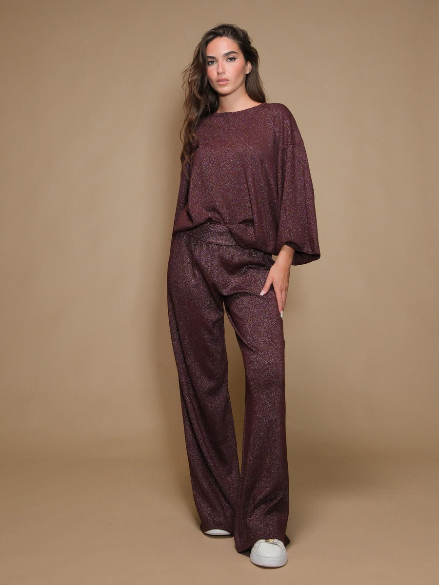 Maglia Armoire lurex vino R2045L VINO Armoire 