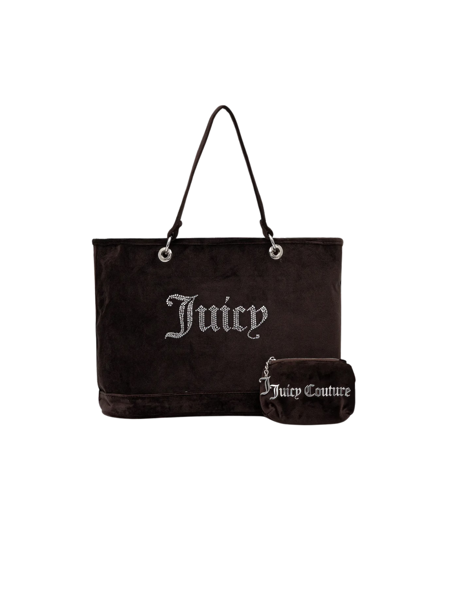 Borsa shopper "Kimberly" Juicy Couture moro in velluto BEJQL8761WPO JB7 Juicy Couture 