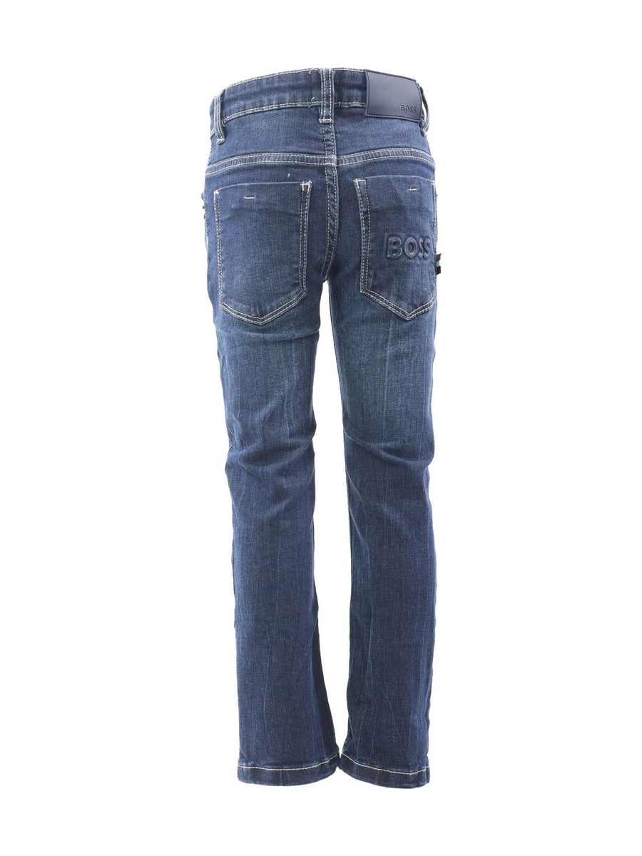 Jeans in denim a gamba dritta J24802 DEN Boss 