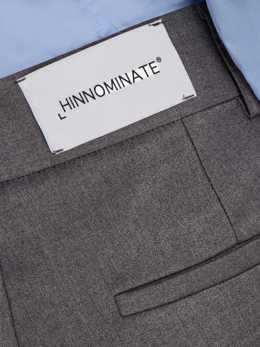 Pantalone over in twill Hinnominate grigio melange con pences HMABW02220 GR40 Hinnominate 