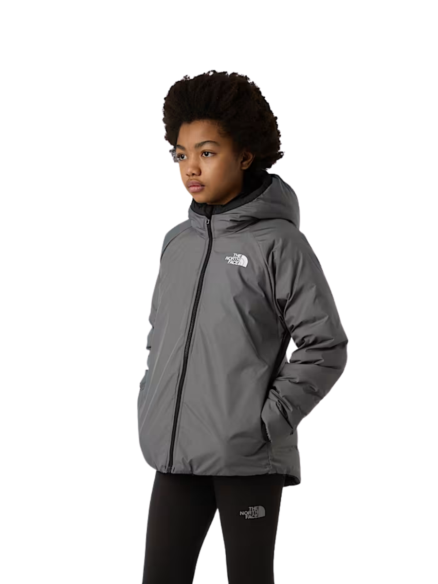 Giubbino reversibile "Perrito" The North Face nero/grigio da bambina NF0A88UE WOO1 The North Face 
