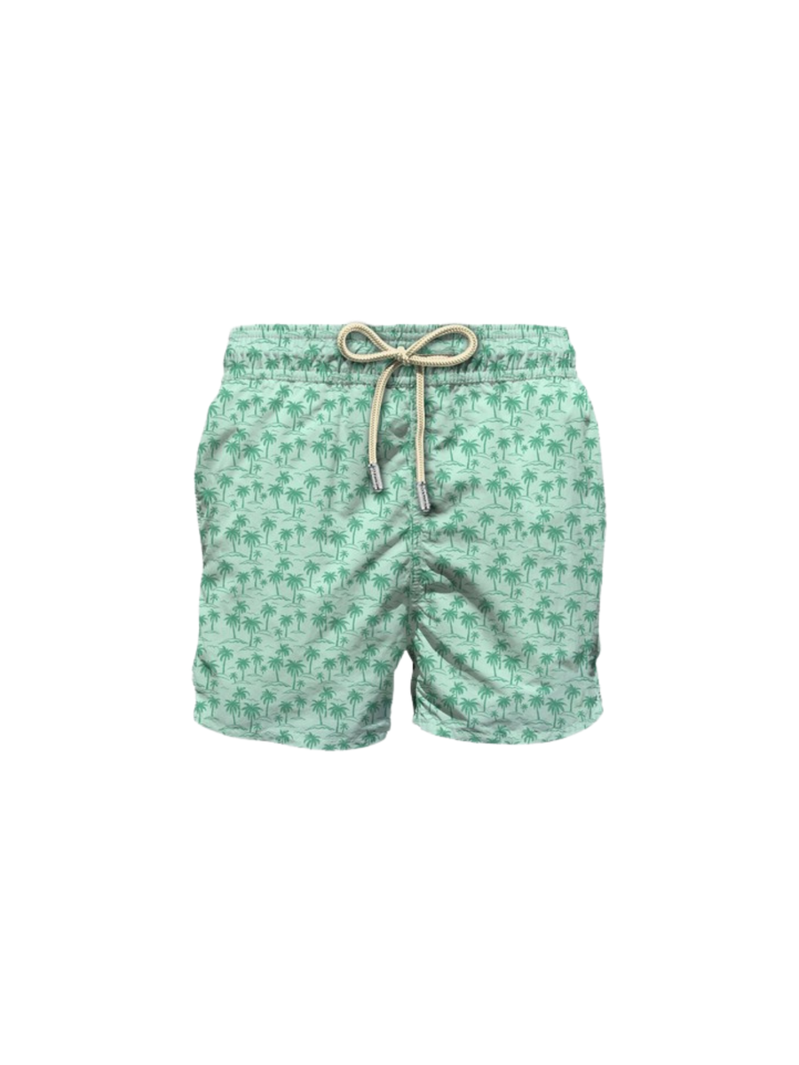 Costume Saint Barth verde con palme a contrasto COM0009 01742H MC2 SAINT BARTH 