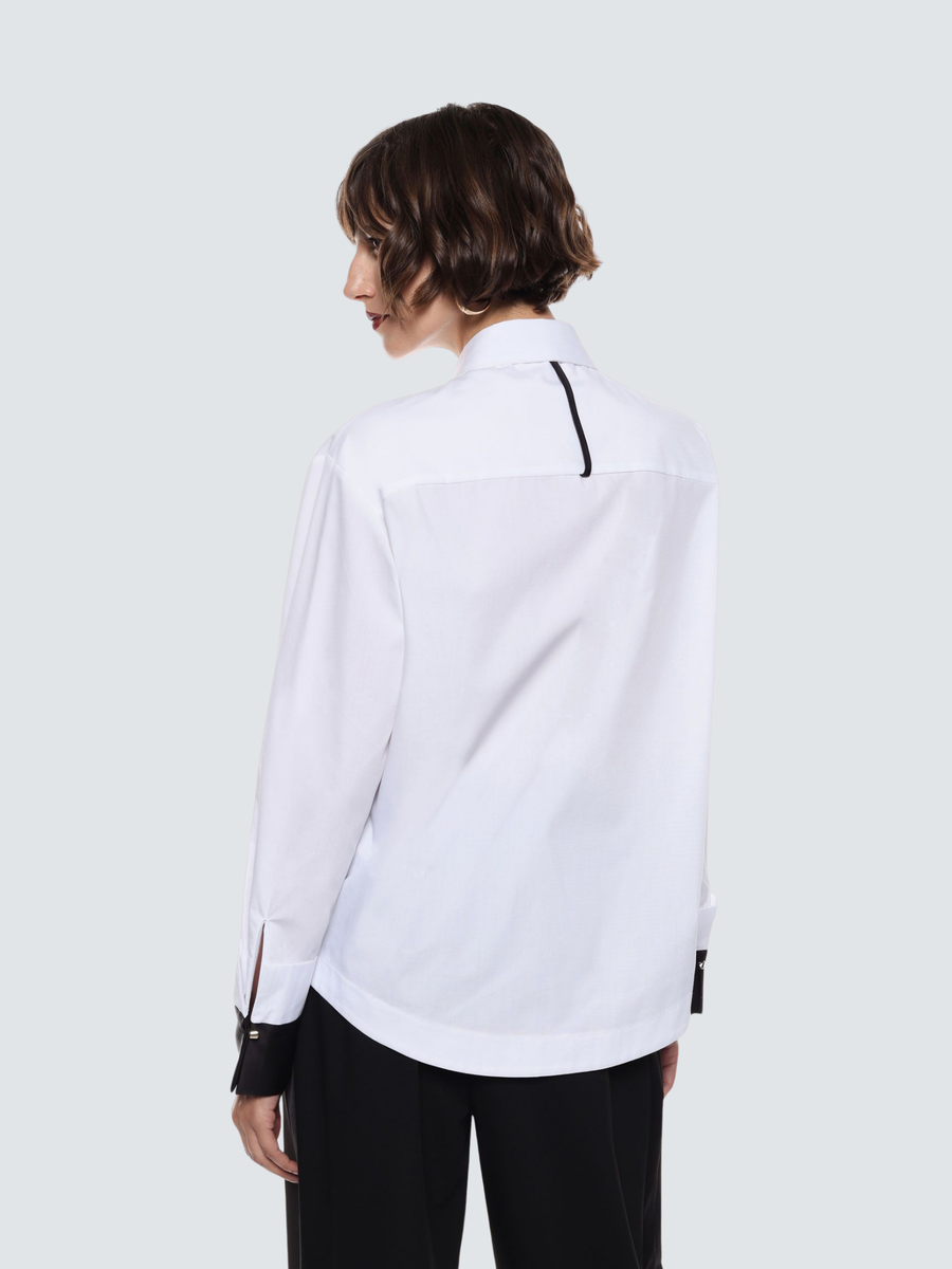 Camicia Imperial bianca con polsini a contrasto CNC7KJA BIANCO Imperial 