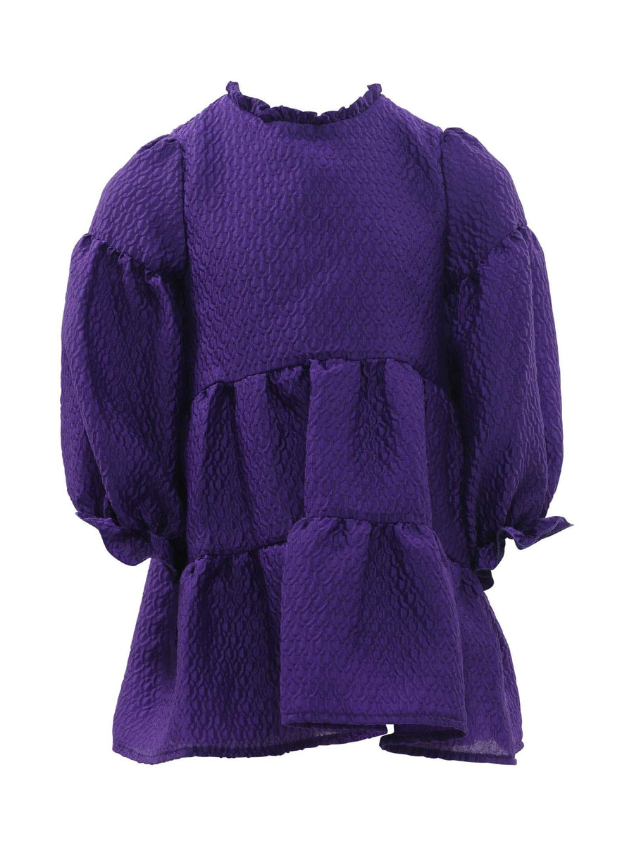 Abito viola con balze 2R1B00K0053 524 Douuod 