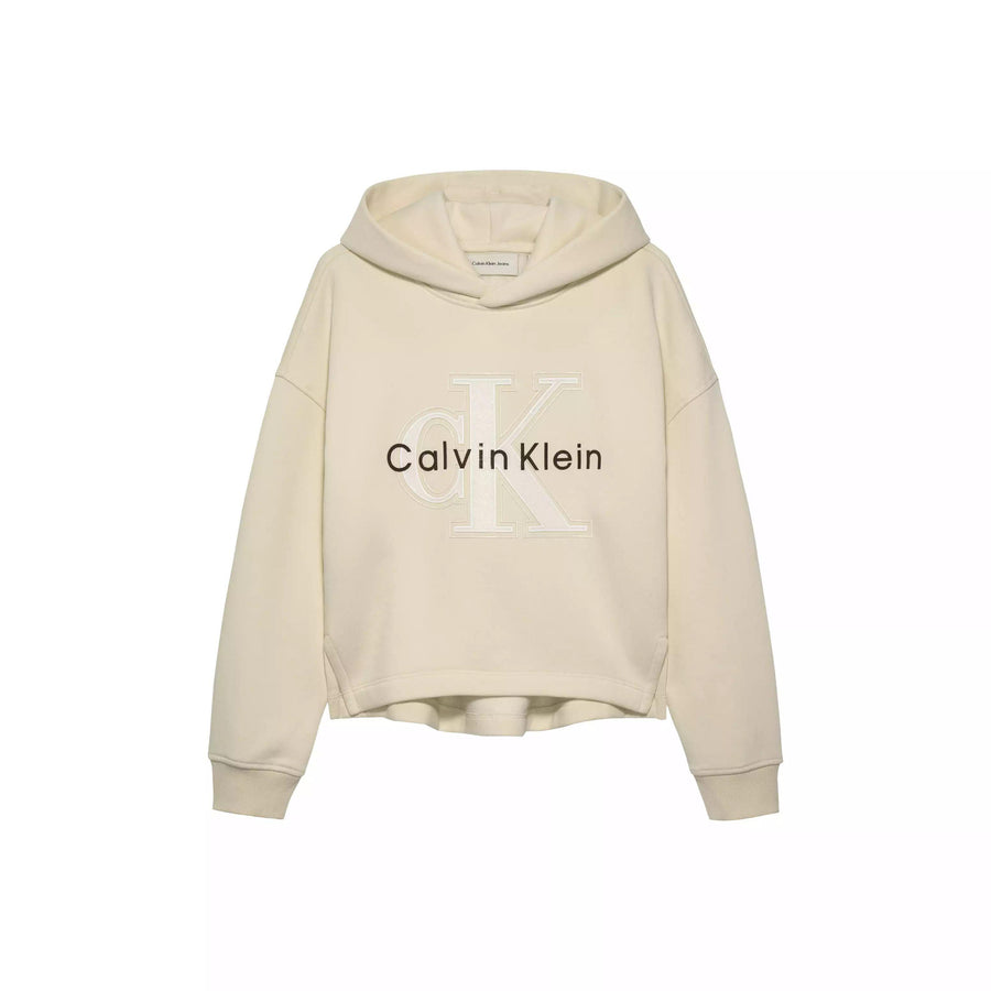 Felpa con cappuccio Calvin Klein beige con logo mongoram IG0IG03018T PGB Calvin Klein 