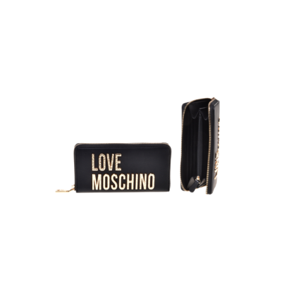 Portafoglio lungo Love Moschino nero con logo glitter JC5692PP0NKD 000A Love Moschino 