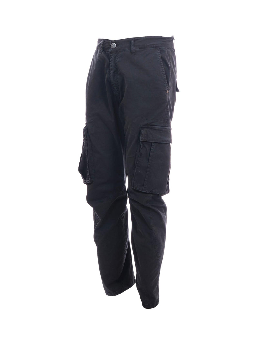 Pantalone cargo Imperial nero con tasche laterali P8379ROC NERO Imperial 