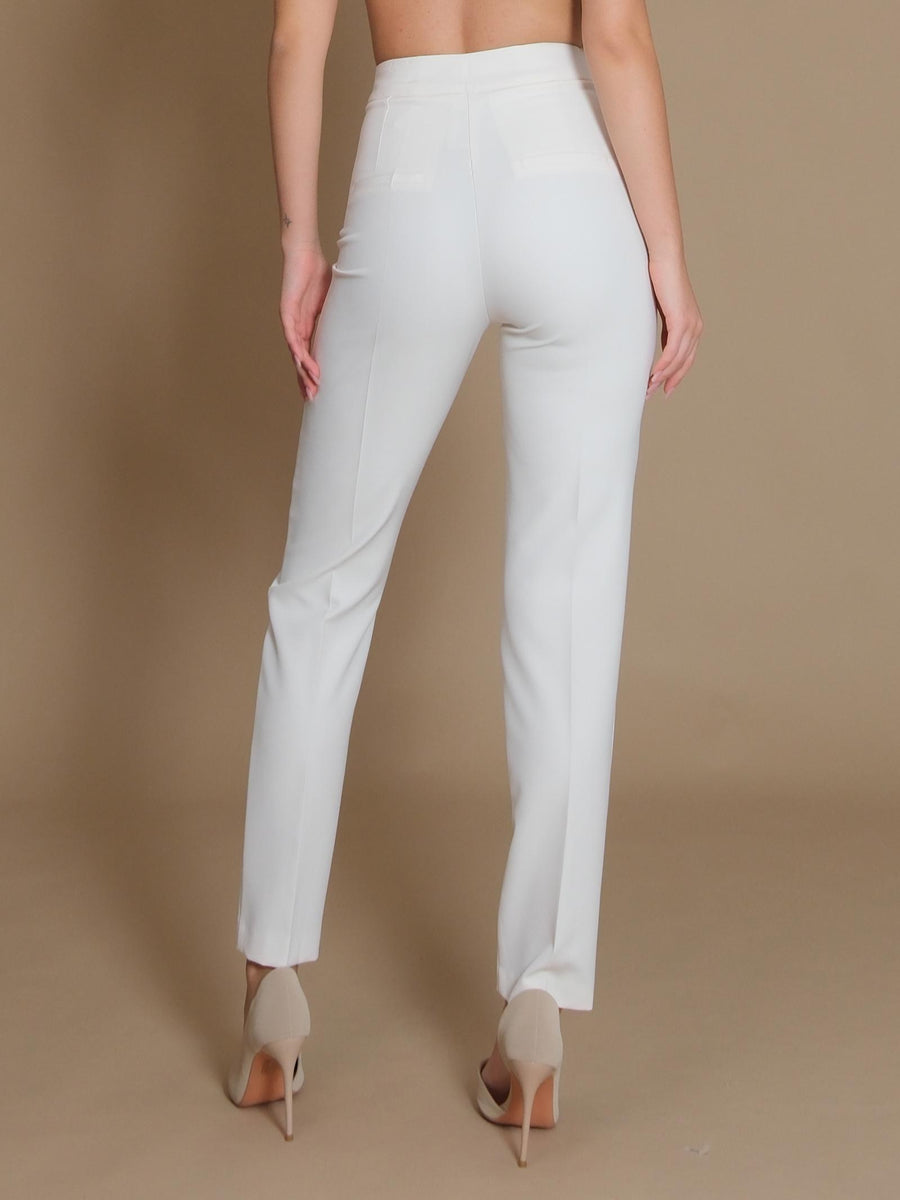Pantaloni Silence Limited slim basic bianco NP2002 MILK Silence Limited 