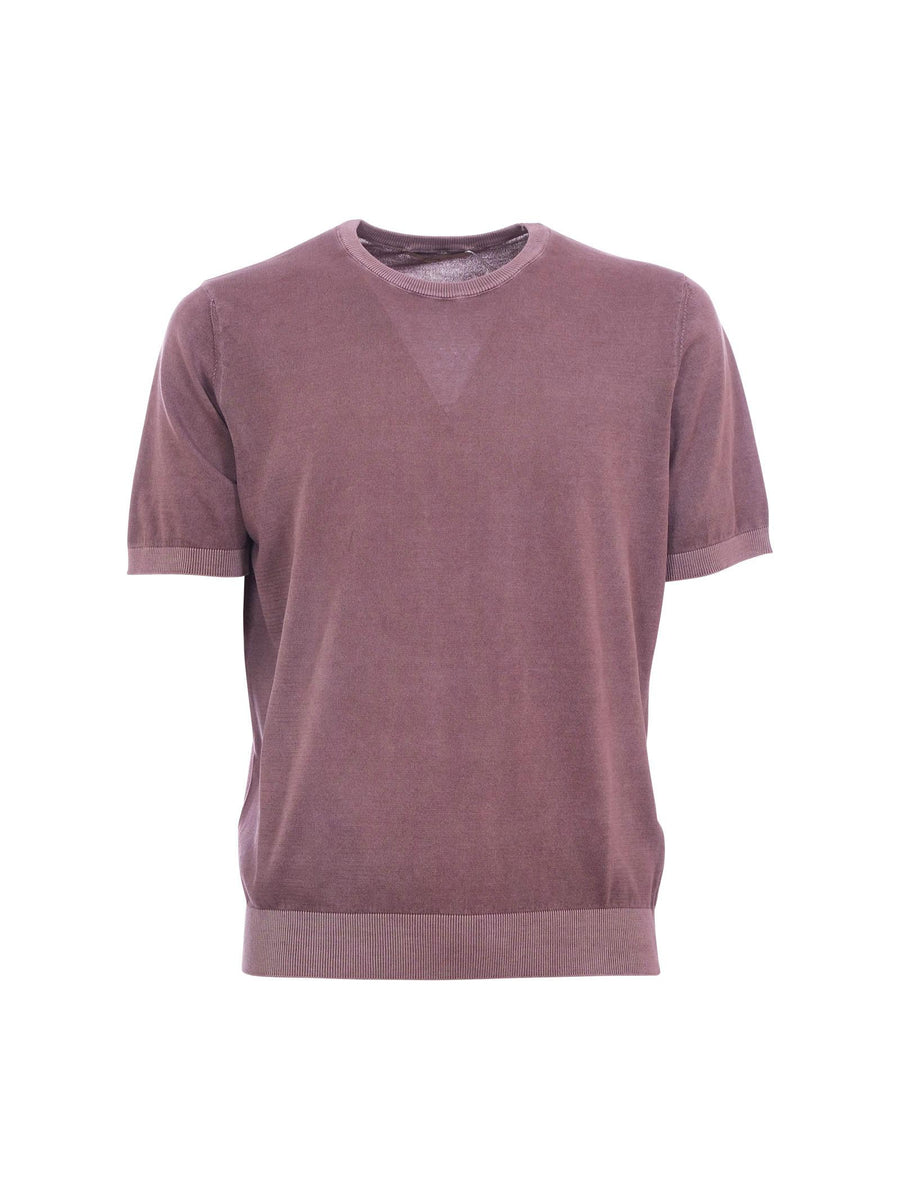 Pullover in filo Portofino viola a maniche corte M7301 475 Portofino 