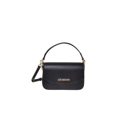 Borsa a spalla Love Moschino nera con tracolla e logo dorato JC4372PP0NKF 0000 Love Moschino 
