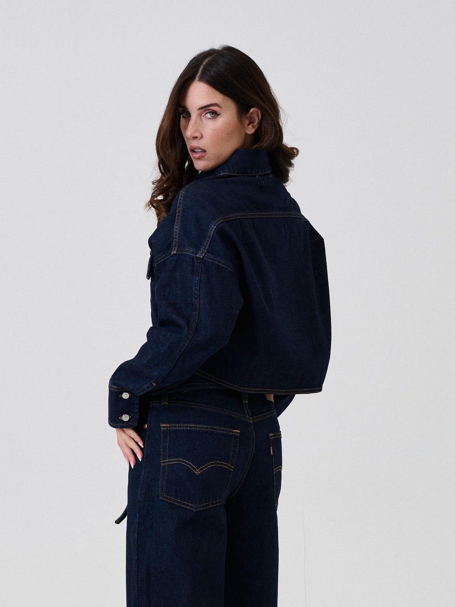 Giubbino di jeans Vicolo in denim lavaggio scuro DF5008 DNM Vicolo 