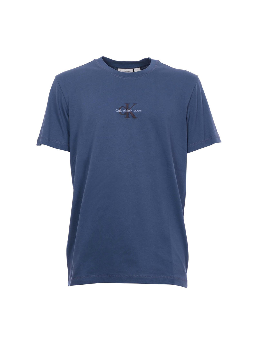 T-Shirt Calvin Klein blu con monogramma J30J325649 CK1 Calvin Klein 