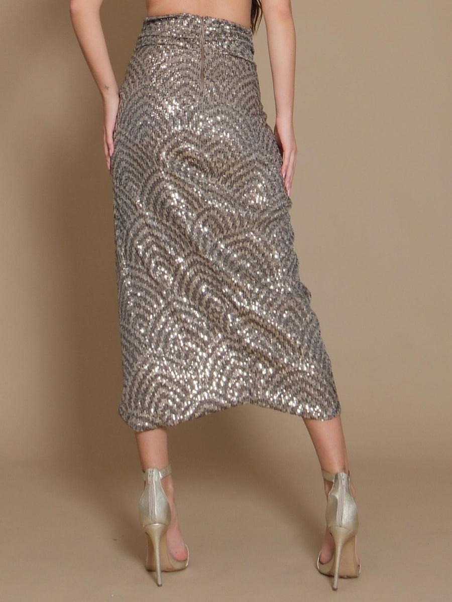 Gonna Milan kirt Silence Limited paillettes oro GO326 UNI Silence Limited 