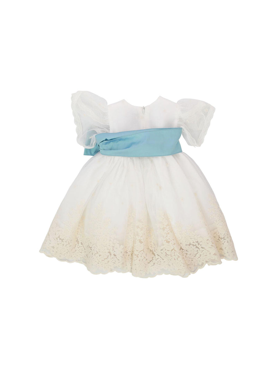 Abito elegante bianco e polvere EM822 C2S4P Marlù 