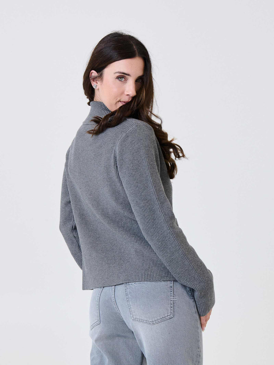 Cardigan doppiopetto Kontatto grigio con bottoni gioiello 3M0939C GRIGIO kontatto 